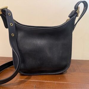 Coach Classic Black Leather Shoulder Bag